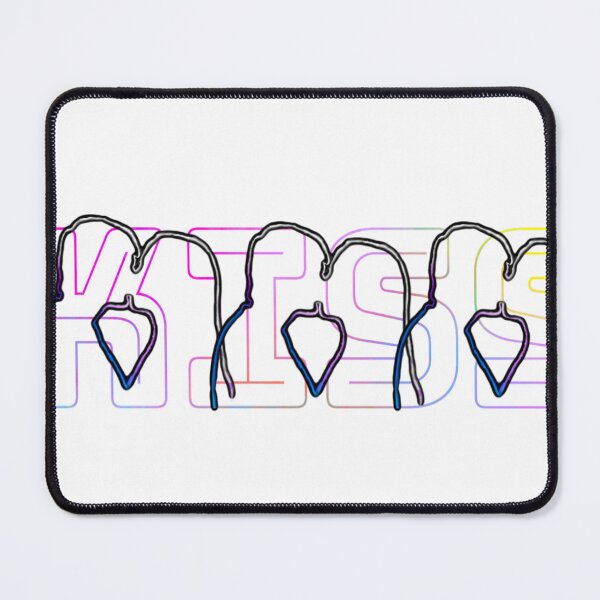 Item preview, the inscription kiss with silhouettes of a kissing couple designed and sold by DanaIrik.