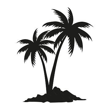 Palm tree, beach, summer, silhouette palm trees Hardcover Journal for Sale  by Tanysl