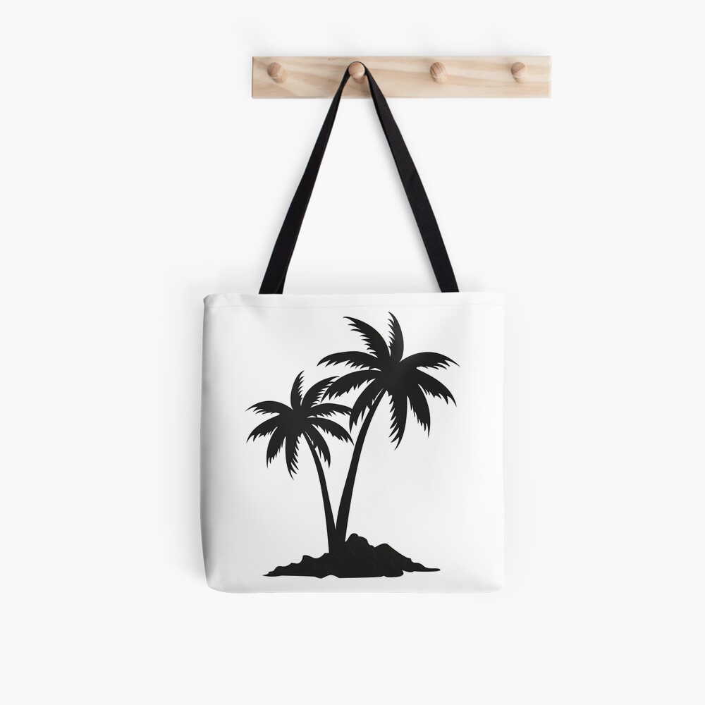 wind and sea messanger bag 黒 palm tree Amazon.com: Tropical Palm Tree Silhouette Beach Tote Bag for