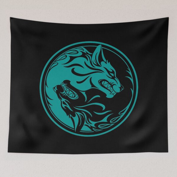 Item preview, Blue and Black Yin Yang Wolves designed and sold by JeffBartels.