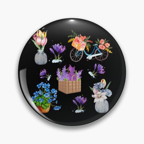 Item preview, 9 Pack Watercolor Spring Flower Bouquet Arrangements  designed and sold by RihabPrint.