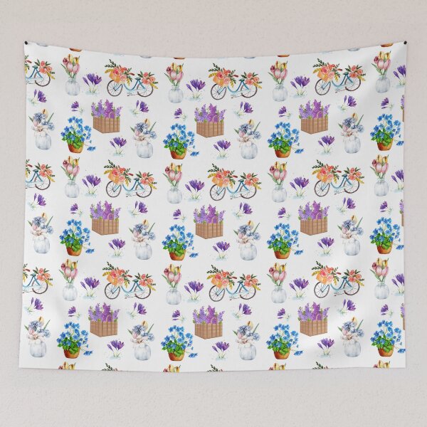 Item preview, 9 Pack Watercolor Spring Flower Bouquet Arrangements  designed and sold by RihabPrint.