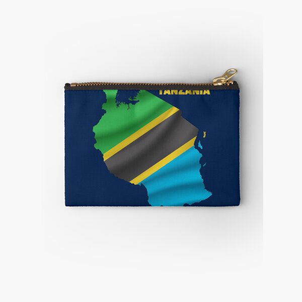Item preview, Wavy Tanzanian Flag inside Map of Tanzania  designed and sold by mashmosh.