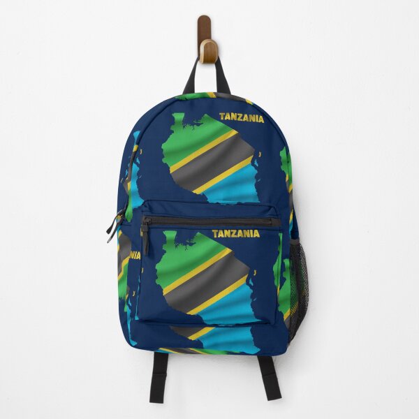 Item preview, Wavy Tanzanian Flag inside Map of Tanzania designed and sold by mashmosh.