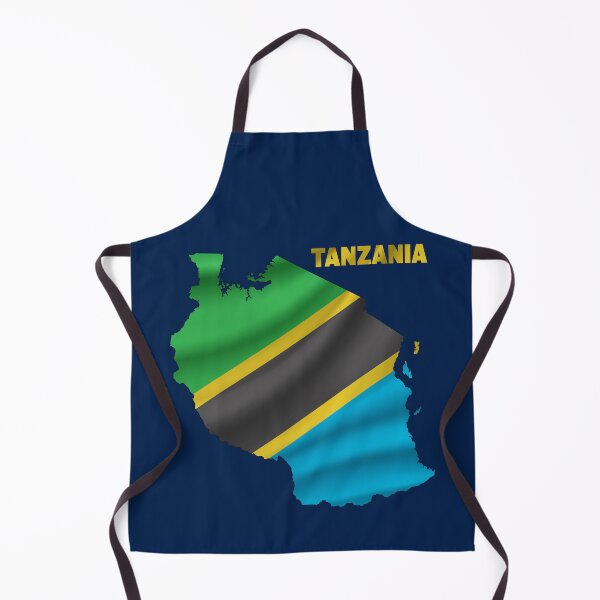 Item preview, Wavy Tanzanian Flag inside Map of Tanzania designed and sold by mashmosh.