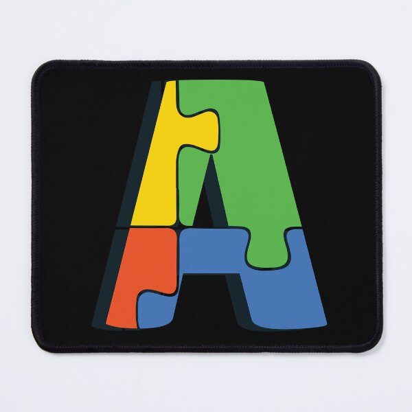 Item preview, Ornamental Letter A, Autism Awareness, Initial Monogram Ornament, Cute Autism designed and sold by PROMEN Creativity.
