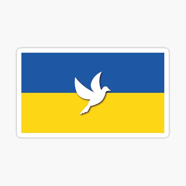 Ukrainian Peace Bird (original) Sticker for Sale by FRED B