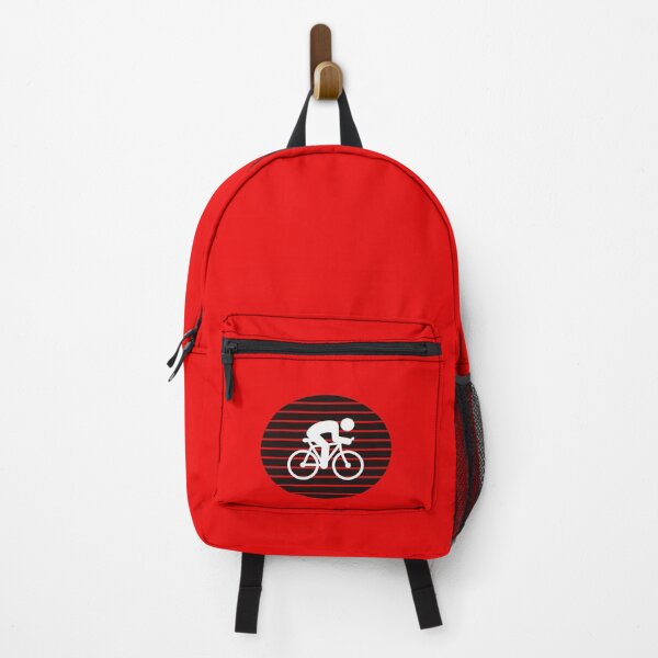 Item preview, Bike Silhouette - White on Black Stripes designed and sold by Coop & Company Designs.