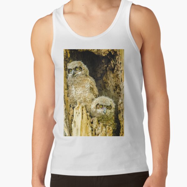 Baby Great Horned Owl Siblings Tank Top