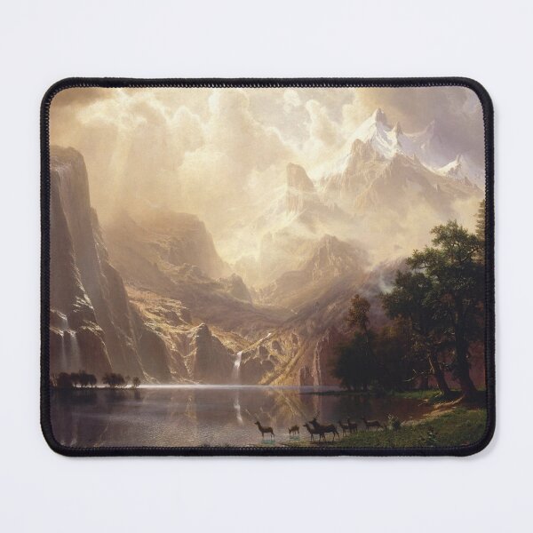 Item preview, Albert Bierstadt Sunlight landscape mount triangle designed and sold by JapanHeavenArt.