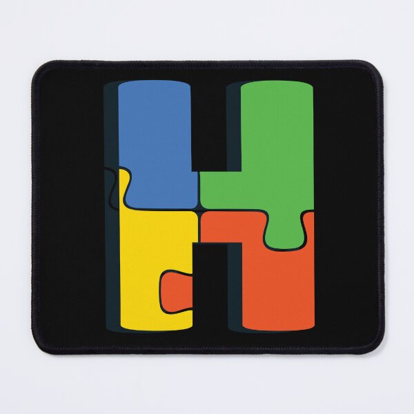 Item preview, Ornamental Letter H, Autism Awareness, Initial Monogram Ornament, Cute Autism designed and sold by PROMEN Creativity.