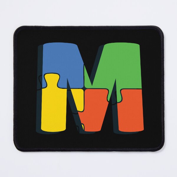 Item preview, Ornamental Letter M, Autism Awareness, Initial Monogram Ornament, Cute Autism designed and sold by PROMEN Creativity.