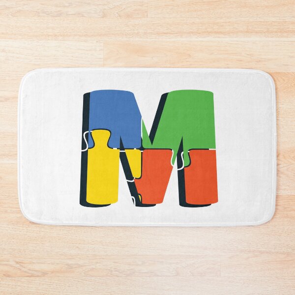 Item preview, Ornamental Letter M, Autism Awareness, Initial Monogram Ornament, Cute Autism  designed and sold by PROMEN Creativity.