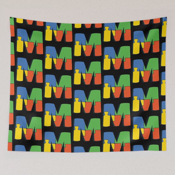 Item preview, Ornamental Letter M, Autism Awareness, Initial Monogram Ornament, Cute Autism  designed and sold by PROMEN Creativity.