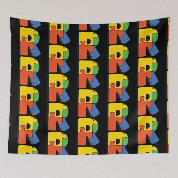 Item preview, Ornamental Letter R, Autism Awareness, Initial Monogram Ornament, Cute Autism  designed and sold by PROMEN Creativity.