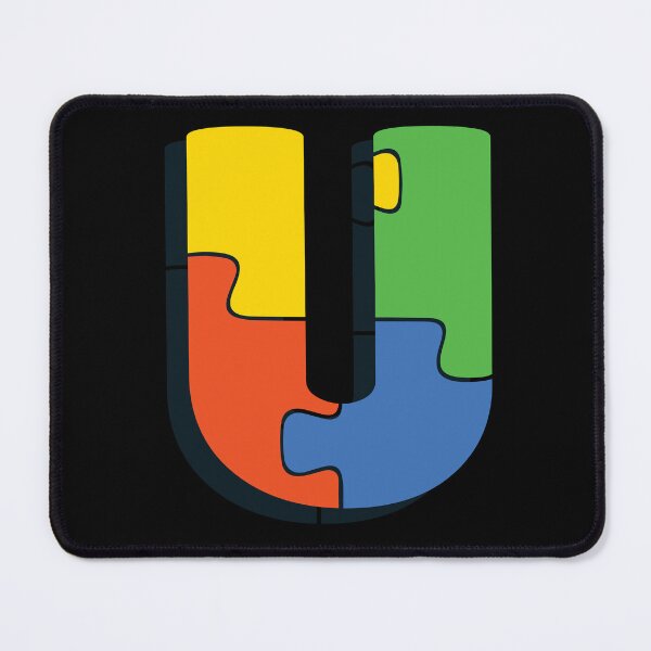 Item preview, Ornamental Letter U, Autism Awareness, Initial Monogram Ornament, Cute Autism designed and sold by PROMEN Creativity.