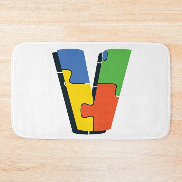 Item preview, Ornamental Letter V, Autism Awareness, Initial Monogram Ornament, Cute Autism  designed and sold by PROMEN Creativity.