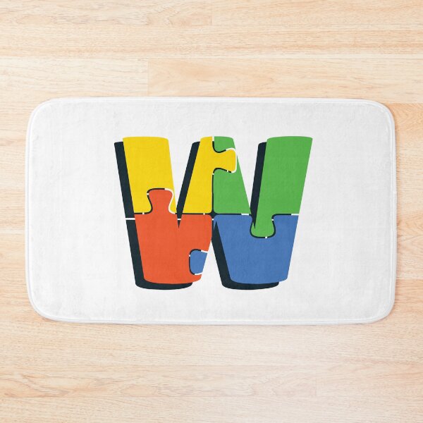 Item preview, Ornamental Letter W, Autism Awareness, Initial Monogram Ornament, Cute Autism  designed and sold by PROMEN Creativity.