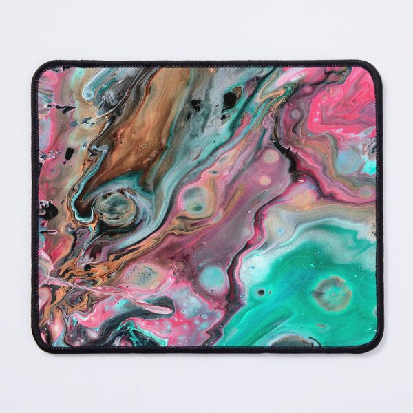 Item preview, Pink Marble Swirl Abstract Green Black designed and sold by starsdesigns.