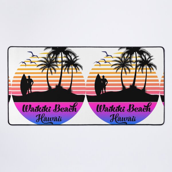 Item preview, Waikiki Beach Hawaii Seaside Retro Sunset designed and sold by mountainadora.
