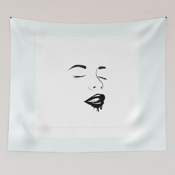 Item preview, face black lips designed and sold by GorLorLar.