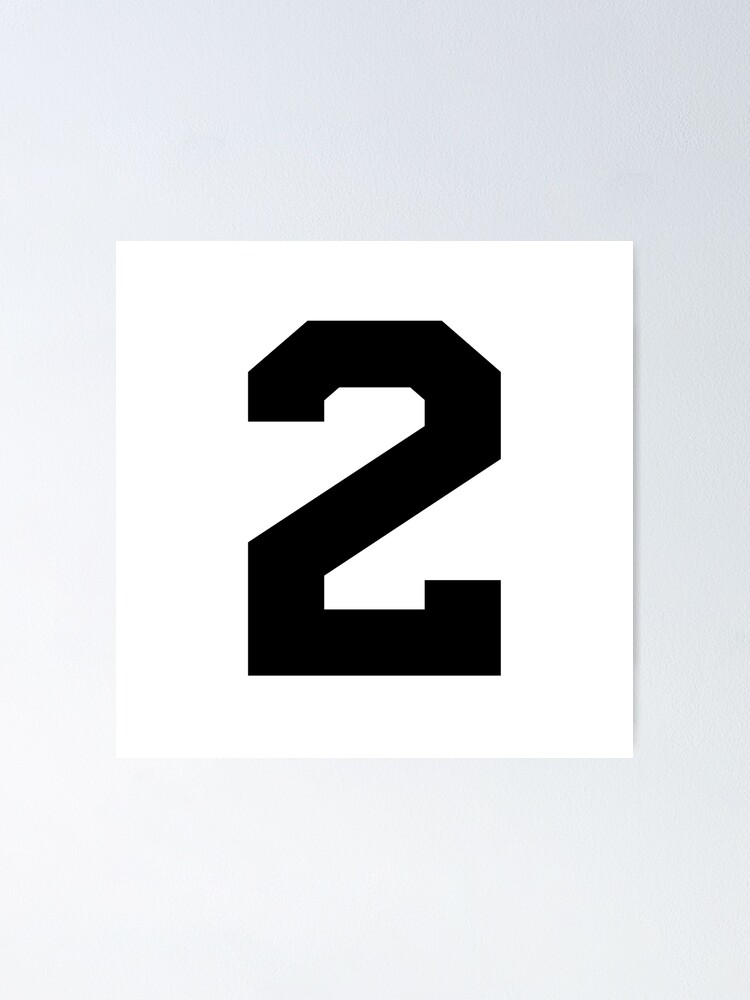 Number 2, Red two, Sports number 2 Sticker for Sale by TheCultStuff