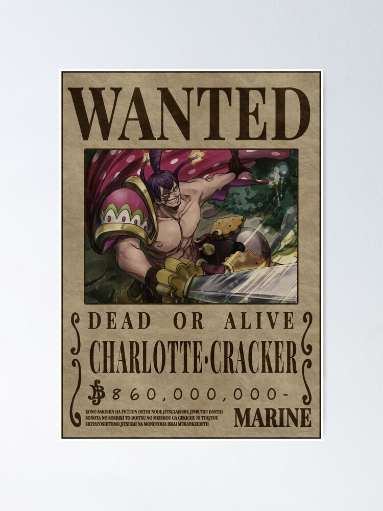 "Charlotte Cracker Bounty One Piece Wanted" Poster by OnePieceWanted