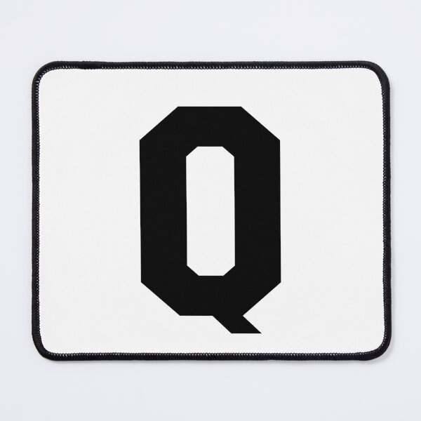 Item preview, Alphabet, Black Q, Sports letter Q designed and sold by TheCultStuff.