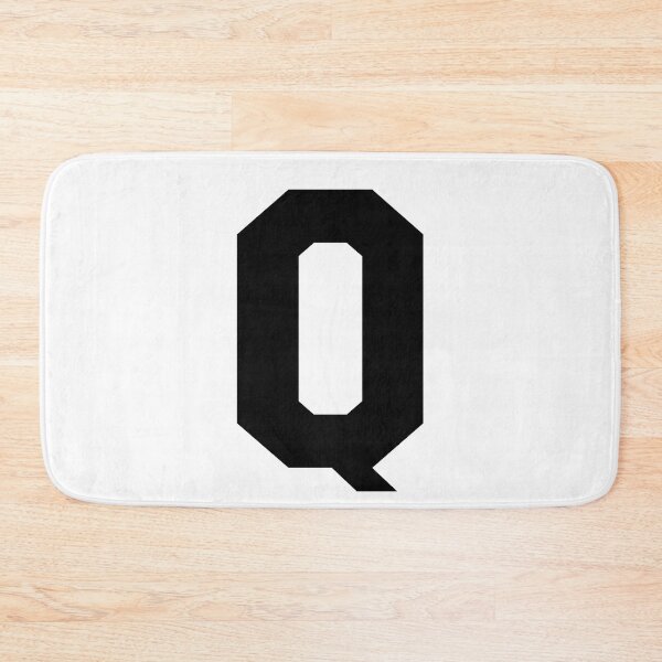 Item preview, Alphabet, Black Q, Sports letter Q designed and sold by TheCultStuff.
