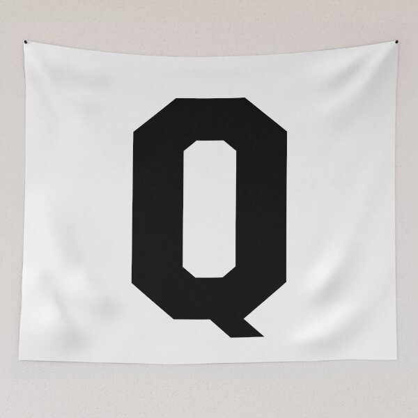 Item preview, Alphabet, Black Q, Sports letter Q designed and sold by TheCultStuff.