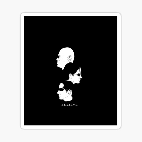 Ready to Believe? Black + White. Sticker