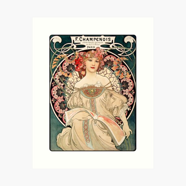Aperçu de l'œuvre F. Champenois - Alphonse Mucha (Detail) créée et vendue par PulpTrends.
