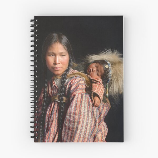 Item preview, Inuit mother with her baby asleep in the furs of her parka. Nome, Alaska ca. 1912 designed and sold by Sanna Dullaway.