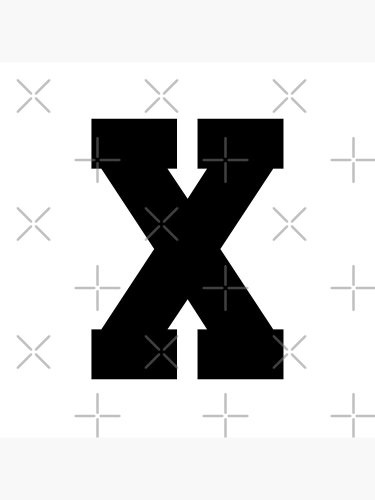 Alphabet, Black X, Sports letter X Poster for Sale by TheCultStuff