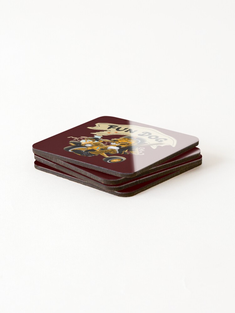 Thumbnail 4 of 5, Coasters (Set of 4), Fun Dog Rocker Rider designed and sold by vibeno1.