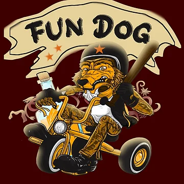 Artwork thumbnail, Fun Dog Rocker Rider by vibeno1
