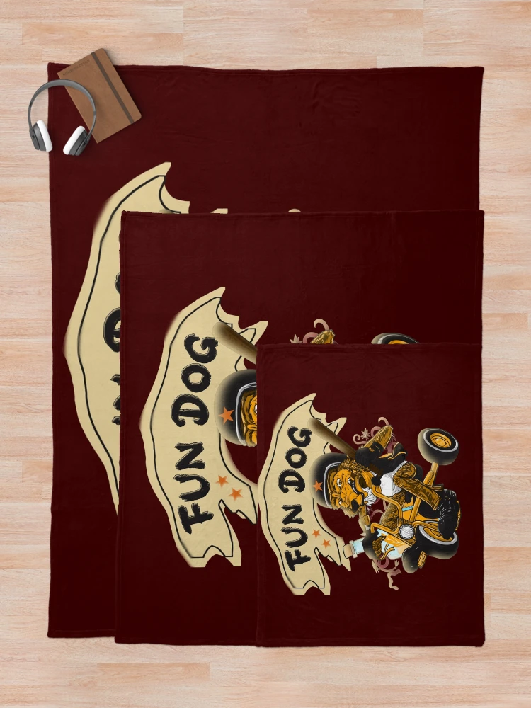Thumbnail 5 of 6, Throw Blanket, Fun Dog Rocker Rider designed and sold by vibeno1.