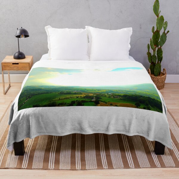 Item preview, View from Monte San Martino at light, sun, clouds, Sibillini, hills, trees and roads designed and sold by Kristina Drozd.