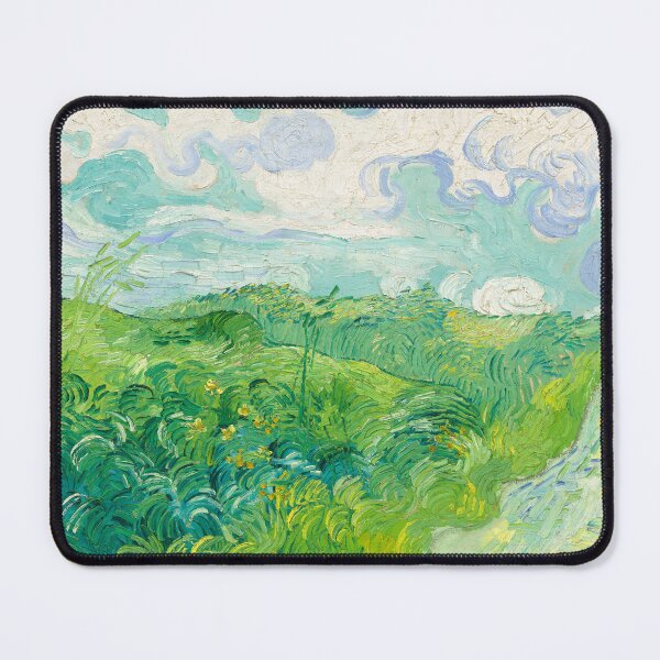 Green Wheat Fields Auvers Van Gogh Fine Art Mouse Pad