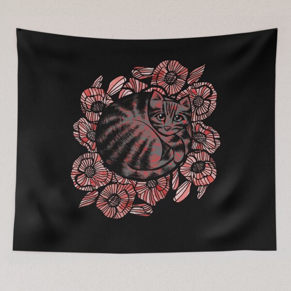 Item preview, Red Poppy Cat designed and sold by FrictionMaxxing.
