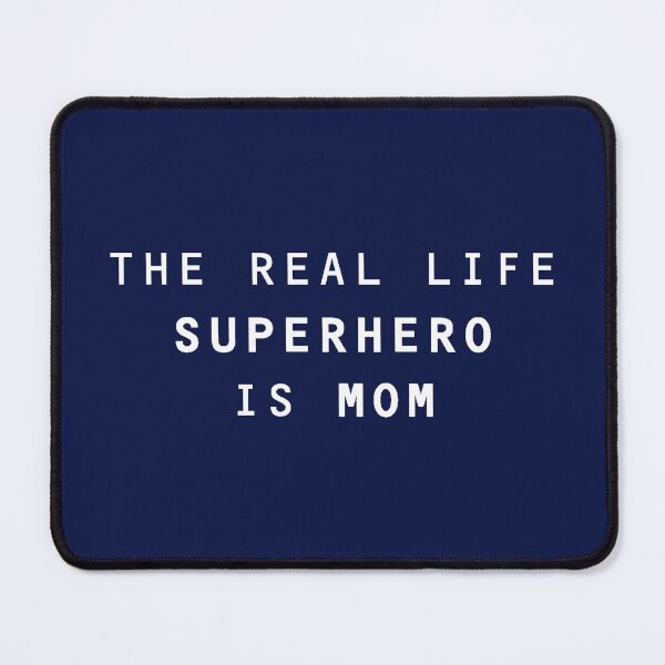 Item preview, Citas de texto del Día de la Madre para regalar a tu mamá superhéroe la vida real es mamá color blanco sobre azul marino designed and sold by Integrade-TXC.