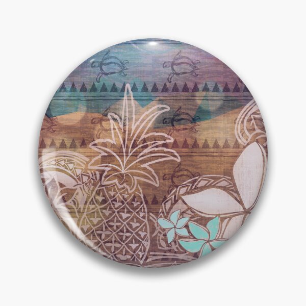 Item preview, Polynesian Turtle And Pineapple Pattern 2074 designed and sold by sunnthreads.