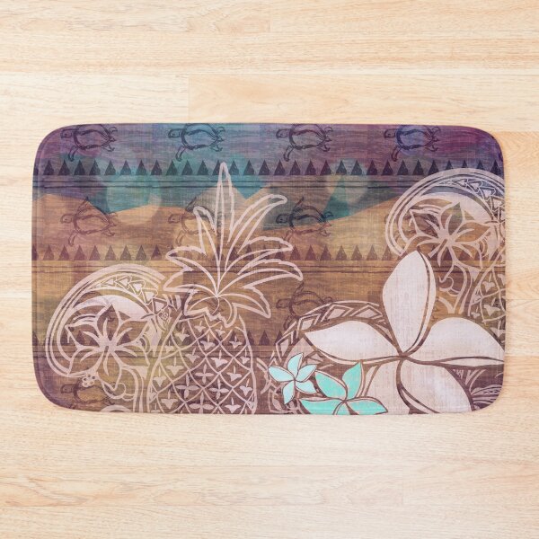 Item preview, Polynesian Turtle And Pineapple Pattern 2074 designed and sold by sunnthreads.
