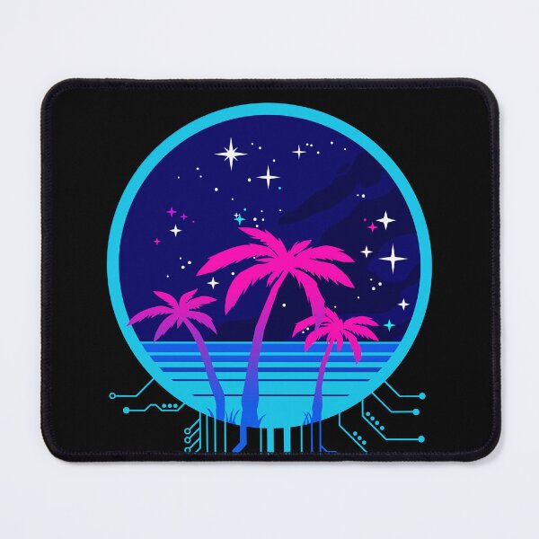 Item preview, Synth Island Vaporwave Palms (Cyberpunk) designed and sold by forge22.