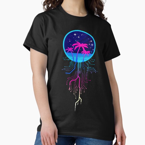 Item preview, Synth Island Vaporwave Palms (Cyberpunk) designed and sold by forge22.