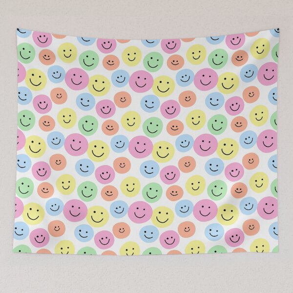 Item preview, Happy Face Party (pastel rainbow) designed and sold by Design Minds Boutique.