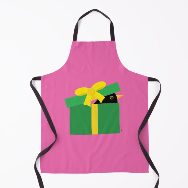 Item preview, Cute Blackbird Peeking Out Of A Gift Box designed and sold by BirdAtWork.