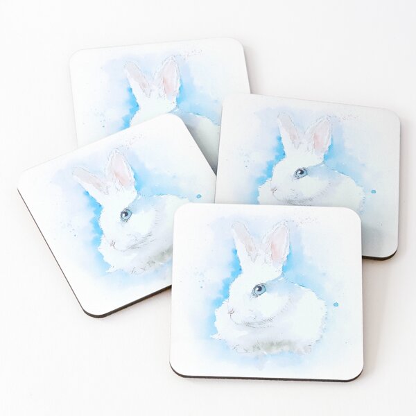 Item preview, Conejo acuarela blanco con ojos azules. designed and sold by Andreja's shop.