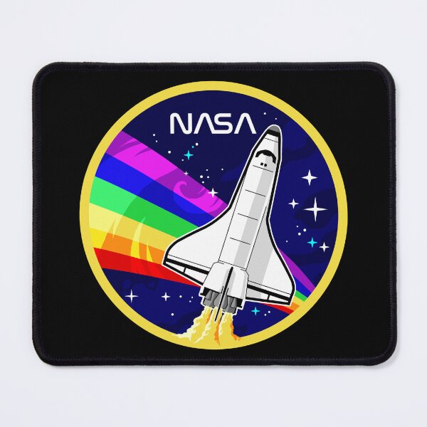 Item preview, NASA Badge Retro Rainbow Spaceflight Patch designed and sold by forge22.