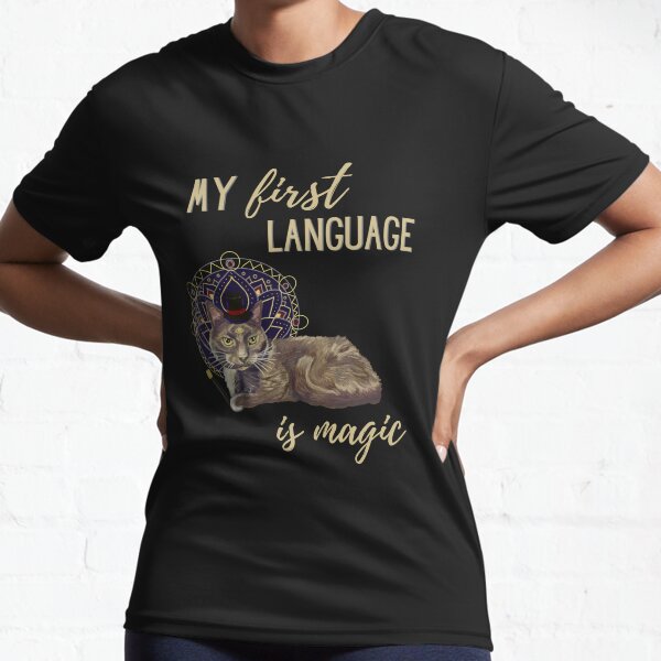 Meine Muttersprache ist Magie - Magische Katze Funktionsshirt